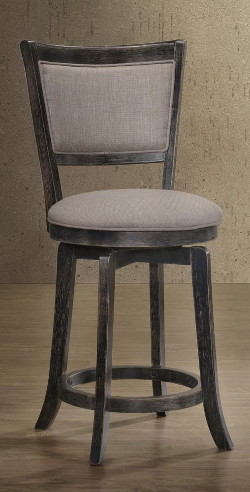 Maria 2 Weathered Grey Wood Bar Chairs