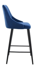 Radmila 2 Blue Velvet Bar Chairs