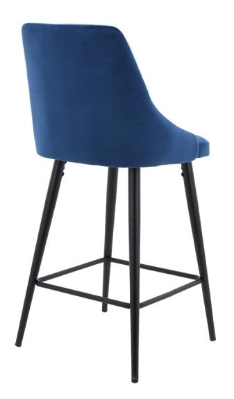 Radmila 2 Blue Velvet Counter Height Chairs