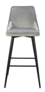 Radmila 2 Grey Velvet Bar Chairs