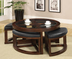 Crystal Cove II Coffee Table with 4 Stools