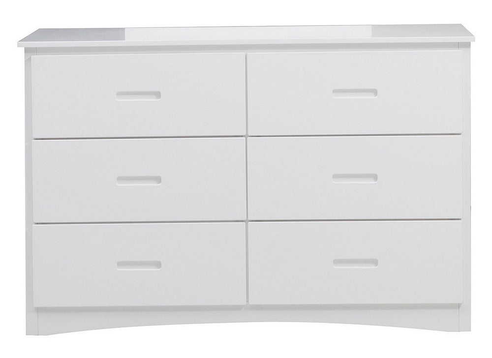 Galen White Wood 6-Drawer Dresser