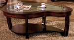 Crystal Falls Dark Cherry Wood Coffee Table