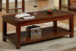 Estell Dark Cherry Wood Coffee Table