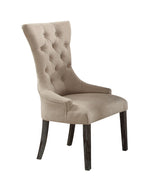 Gerardo 2 Beige/Weathered Espresso Fabric/Wood Arm Chairs