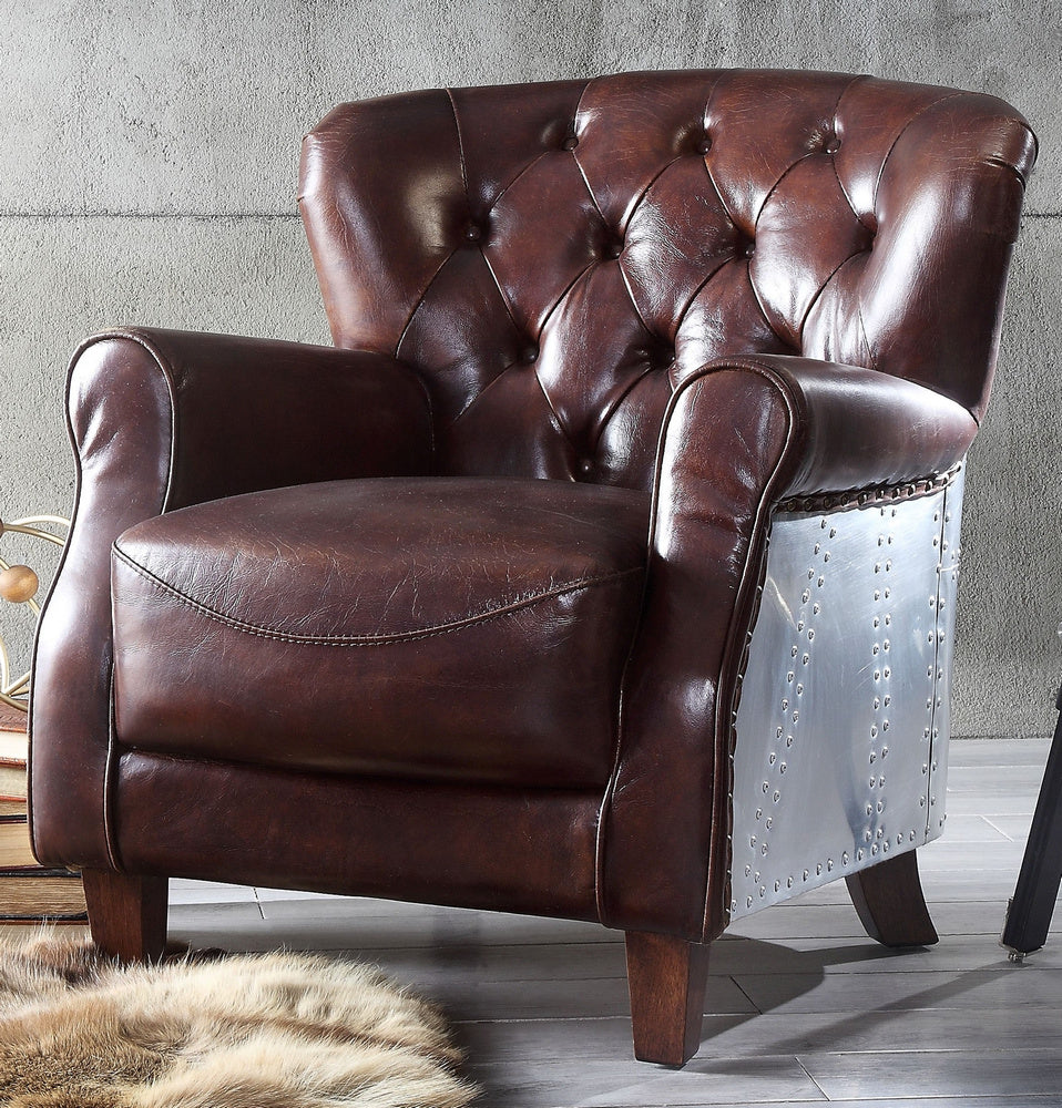 Brancaster Vintage Brown/Top Grain Leather Accent Chair