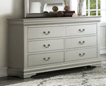 Louis Philippe Platinum Wood 6-Drawer Dresser