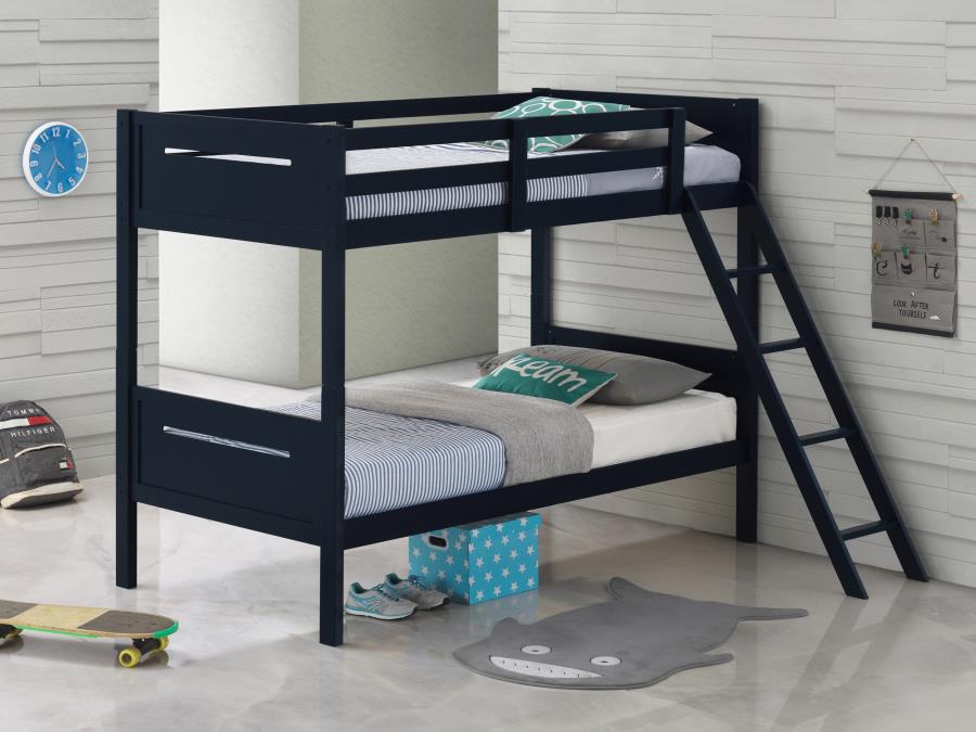 Littleton Blue Wood Twin/Twin Bunk Bed