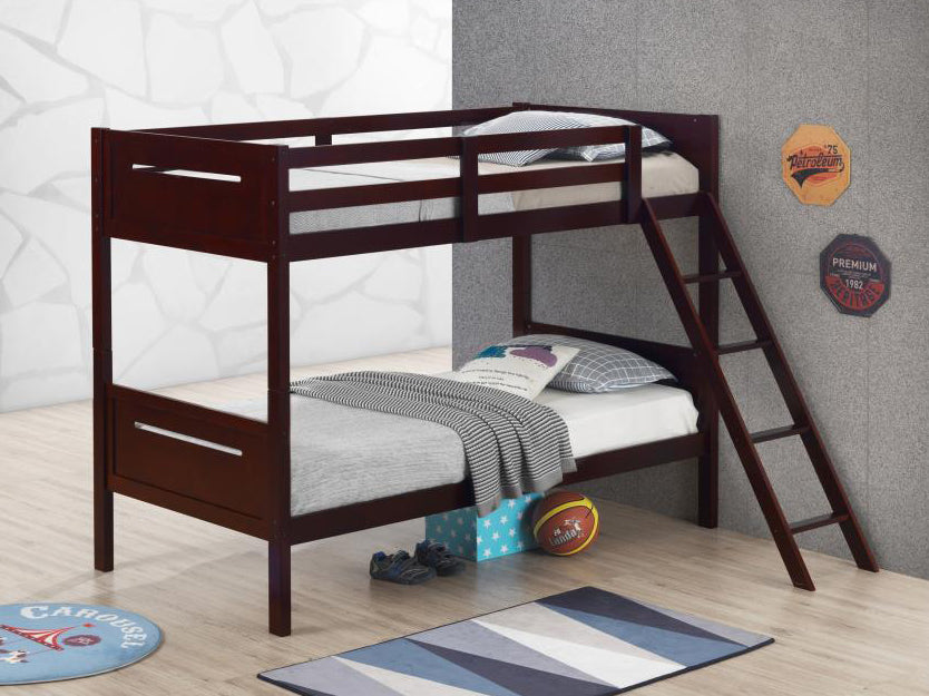 Littleton Espresso Wood Twin/Twin Bunk Bed