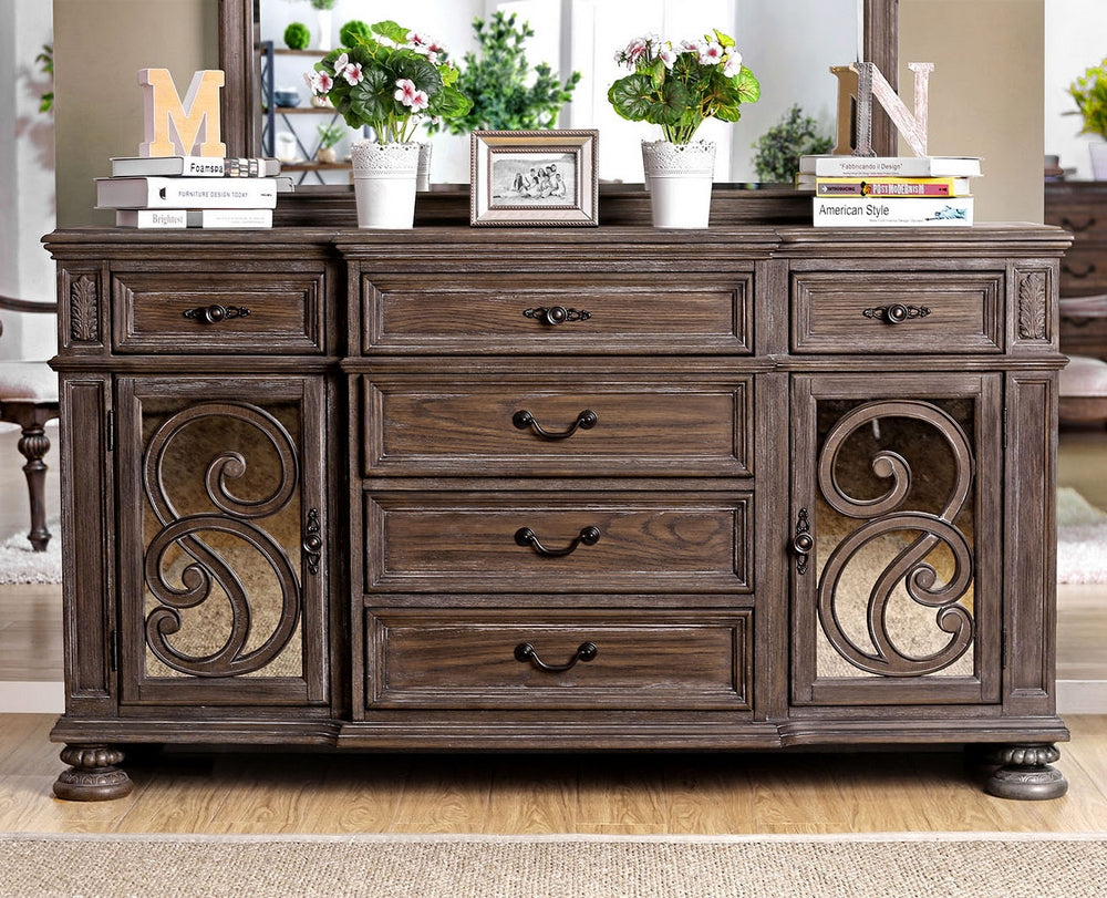 Arcadia Rustic Natural Tone 6-Drawer Server