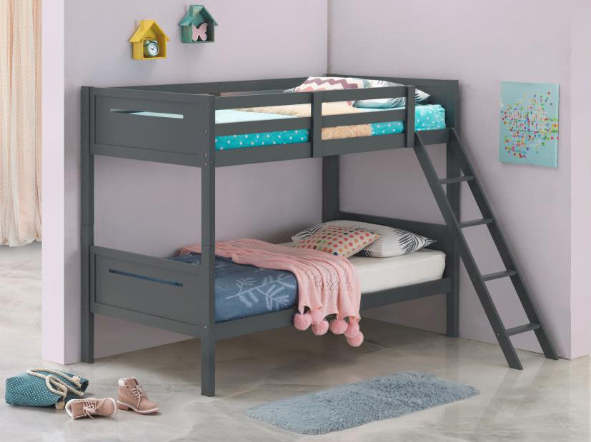 Littleton Grey Wood Twin/Twin Bunk Bed