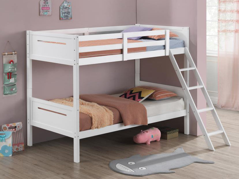 Littleton White Wood Twin/Twin Bunk Bed