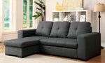 Denton Gray Fabric Sectional with Sleeper