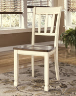 Whitesburg 2 Brown/Cottage White Wood Side Chairs