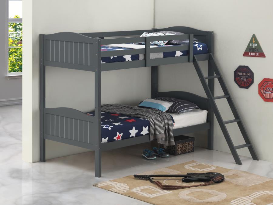 Littleton Grey Wood Twin/Twin Bunk Bed