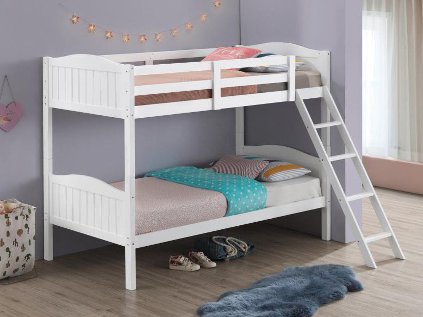 Littleton White Wood Twin/Twin Bunk Bed