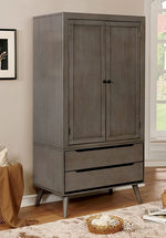 Lennart I Gray Wood Armoire