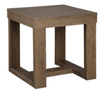 Cariton Gray Wood Square End Table