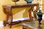 Tarantula Brown Cherry Genuine Marble Sofa Table