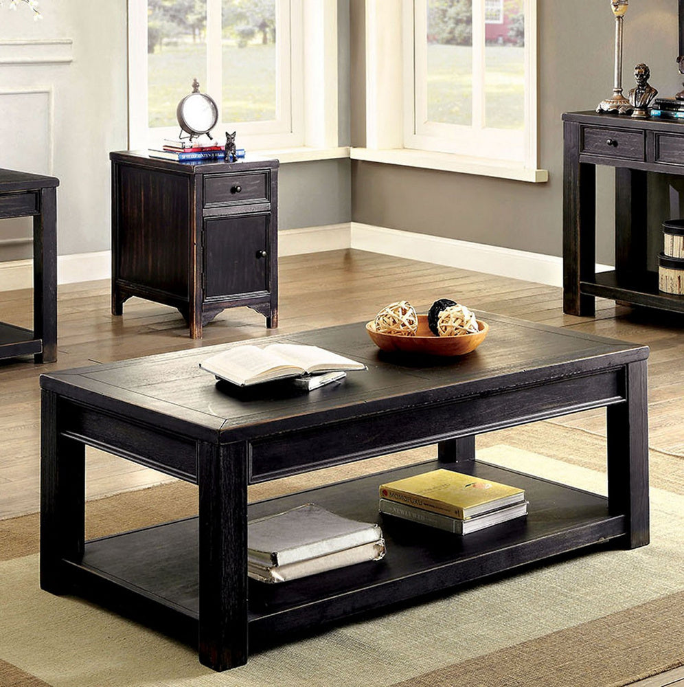 Meadow Antique Black Wood Coffee Table