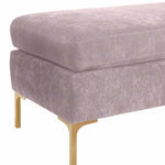 Delilah Blush Textured Velvet Bench