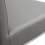 Denmark 2 Grey Vegan Leather/Steel Bar Stools