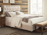 Devon 5-Pc Beige/Burnished Oak Full Bedroom Set