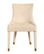 Diamond 2 Cream Velvet Upholstered Side Chairs