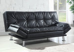 Dilleston Contemporary 3-Pc Black Leatherette Sofa Bedroom Set