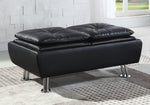 Dilleston Contemporary 3-Pc Black Leatherette Sofa Bedroom Set