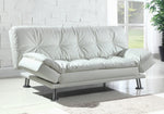 Dilleston Contemporary 3-Pc White Leatherette Sofa Bedroom Set