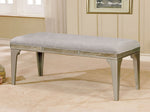 Diocles Silver/Light Gray Flannelette Bench