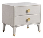 Divine White Wood 2-Drawer Nightstand