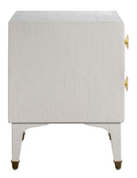 Divine White Wood 2-Drawer Nightstand