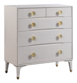 Divine White Wood 5-Drawer Chest