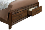 Elkton Oak Wood King Bed with 2 Drawers