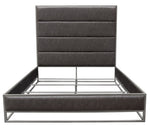 Empire Weathered Grey Leatherette King Bed