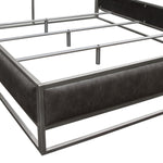 Empire Weathered Grey Leatherette King Bed