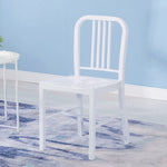 Evonne 2 White Metal Side Chairs