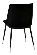 Evora 2 Black Velvet/Metal Side Chairs