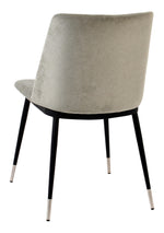 Evora 2 Grey Velvet/Metal Side Chairs