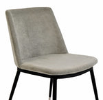 Evora 2 Grey Velvet/Metal Side Chairs