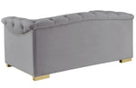 Farah Grey Velvet Loveseat