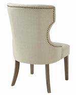 Florence Beige Fabric/Rustic Smoke Wood Side Chair