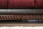 Franklin Burgundy Fabric/Espresso Loveseat