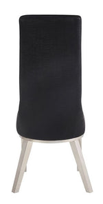 Gianna 2 Black PU Leather/Silver Metal Side Chairs