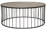 Gibson Grey Oak Wood/Metal Round Cocktail Table