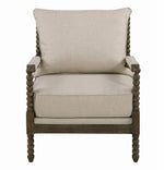 Goizane Oatmeal Linen-Like Fabric Accent Chair