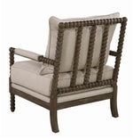 Goizane Oatmeal Linen-Like Fabric Accent Chair