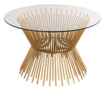 Grace Clear Glass/Gold Metal Coffee Table